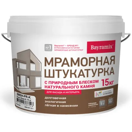 Штукатурка мраморная Bayramix Peach Rose-K 15 кг