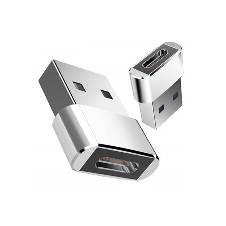 Адаптер-переходник Red Line Type-C-USB (серебристый)