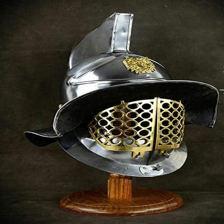 Шлем гладиатора Royal Handicraft 18GA SCA LARP из латуни, воссоздающий средневековье