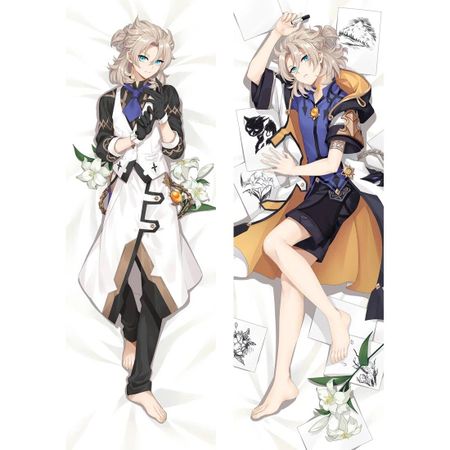 Genshin Impact Albedo Косплей Наволочка Dakimakura Albedo Персиковая кожа обнимающая наволочка для тела Отаку Наволочка украшение дома 40x120cm pillowcase