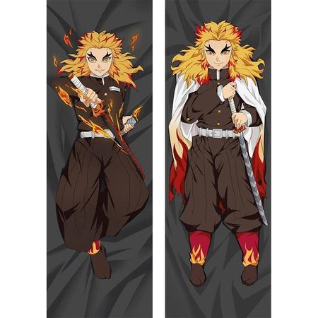 Аниме Rengoku Kyoujurou Косплэй наволочка Dakimakura персиковая кожа Demon Slayer 2-сторонняя обнимающая наволочка для тела чехол 40x120cm pillowcase