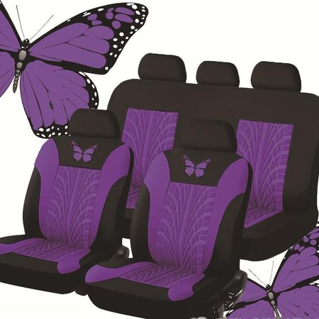 Всесезонный универсальный чехол на сиденье автомобиля Butterfly Craft из специальной тисненой ткани для дополнительного комфорта и стиля в дороге. 4-piece Double Seat