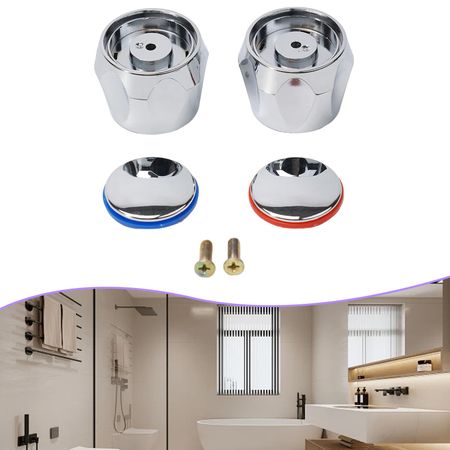 Ручка крана, маховик, серебристая ручка крана, 2 маховика + 2 винта, 100% новый