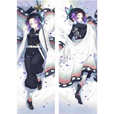 60x180 см аниме «Убийца демонов» Agatsuma Zenitsu Kochou Shinobu Dakimakura чехол двусторонний 3D принт постельное белье обнимающее тело наволочка 40x120cm Peach Skin
