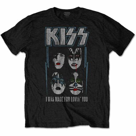 Черная футболка унисекс Kiss T Made Lovin  You S