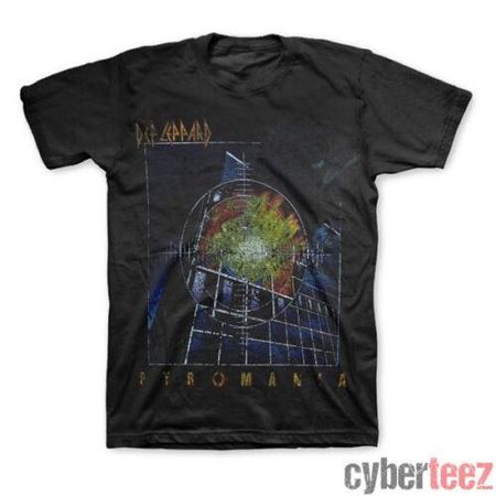 Футболка унисекс Def Leppard Pyromania черная винтажная DistresseD XXXXL