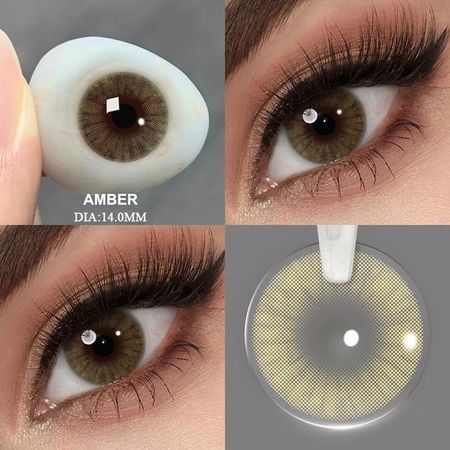 EYESHARE 1 пара светлых цветных контактных линз Косметика Красота Голубые глаза Макияж Зрачки Голубые линзы Коричневые линзы Годовое использование