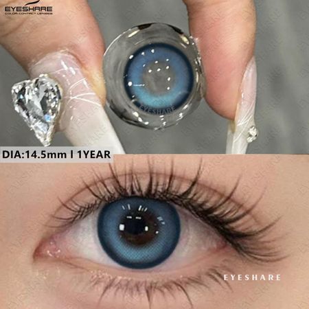Eyeshare Цветные контактные линзы Фиолетовые контактные линзы Красные контактные линзы Коричневые линзы Черные натуральные контактные линзы 1 пара