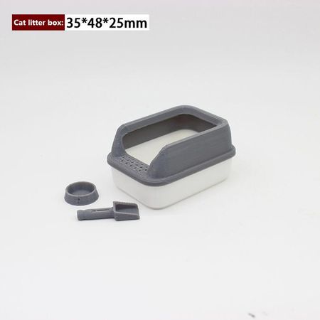 3шт/комплект украшения для дома 1:12 кукольных миниатюрных кошачьих туалетов, модель мини-лопаты, зоотовары для кукол, аксессуары для игрушек 5