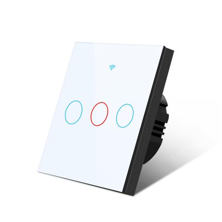 Стандарт ЕС Tuya Smart Life WIFI Настенный переключатель 1/2/3 банды 1 полоса 220 В Стеклянная панель Сенсорный переключатель Голосовое управление Интеллектуальный переключатель работает с Alexa Google Home 3 Gang белый
