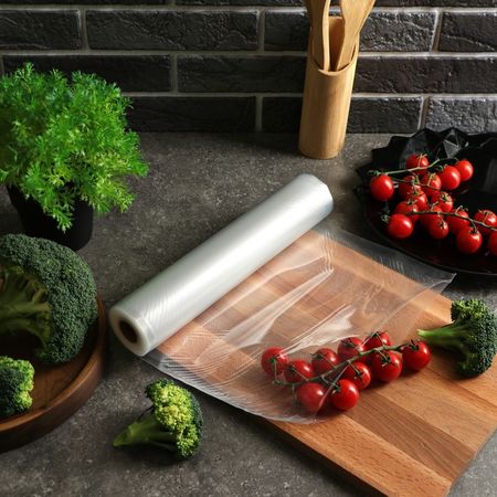 Набор пакетов для вакууматора Luazon, рифлёные, в рулоне 25×500 см, 190 мкм, прозрачные