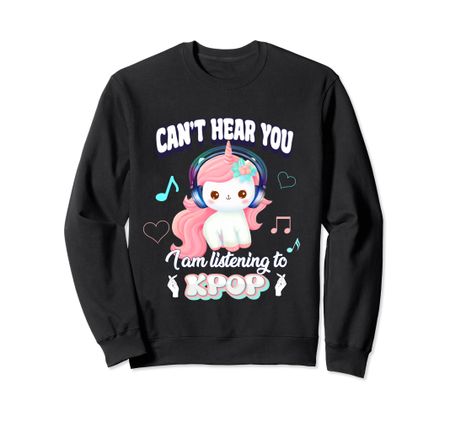 Слышу, как ты слушаешь Unicorn Goods Толстовка Can t I m K-POP K-POP чёрный