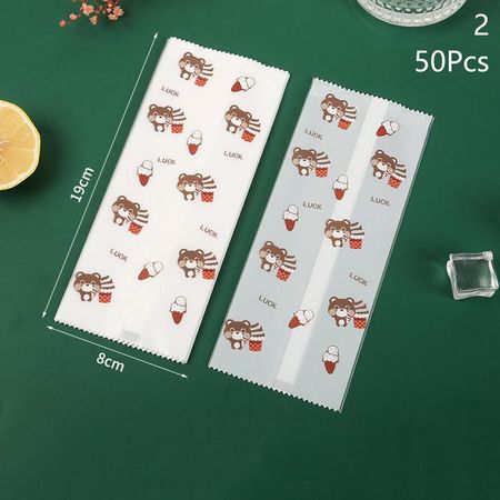 50 шт. пищевые пакеты для мороженого одноразовые пластиковые защитные чехлы для хранения мороженого с рисунком мешок для упаковки мороженого своими руками 2