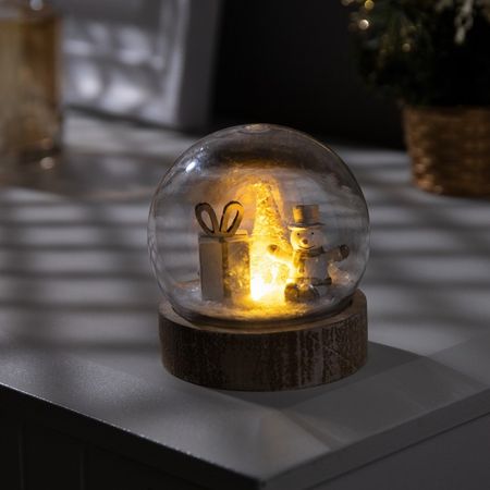 Шар светодиодный, Luazon Lighting, 8.5 см, батарейки в комплекте, свечение тёплое белое