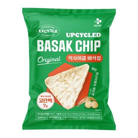 EXCYCLE Bassak Chip Original 45 г, корейские закуски Crispy Chip Original