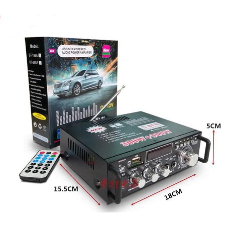 600 Вт ЖК-усилитель HIFI аудио стерео Bluetooth FM 2CH AMP автомобильный домашний USB SD MP3-плеер