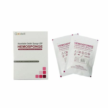 Goodwill Hemosponge 80x50x10 MM Рассасывающаяся желатиновая губка(УПАКОВКА ИЗ 2) - АГС851