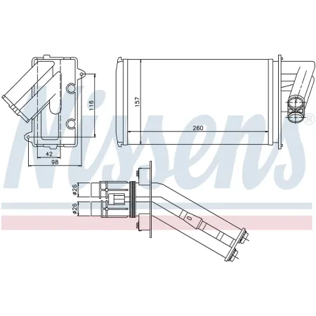 Радиатор печки renault laguna all 94 NISSENS NISSENS 73368
