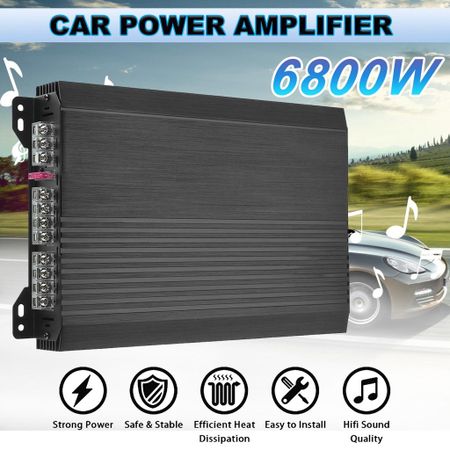 DC 12V 4-канальный усилитель сабвуфера из алюминиевого сплава 12V 6800W алюминиевый сплав для автомобилей