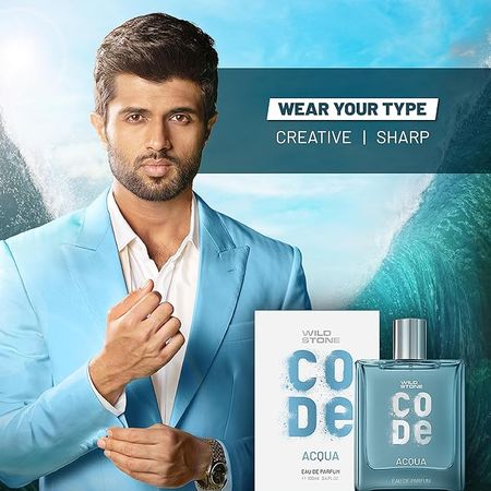 Wild Stone CODE Acqua Парфюмированная вода для мужчин, 100 мл | Роскошный стойкий аромат | Свежий, искрящийся и заряжающий энергией парфюм для мужчин 100 ml