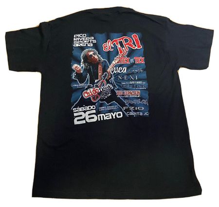 Футболка унисекс El Tri 2007 Concert Vintage Tour Concierto Camisa El Muro Verguenza S