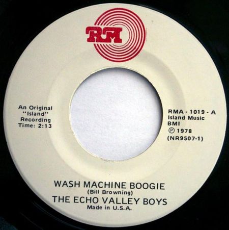 7-дюймовая пластинка ECHO VALLEY BOYS - Wash Machine Boogie RMA1019 RM 1978 UK Рок Б/У