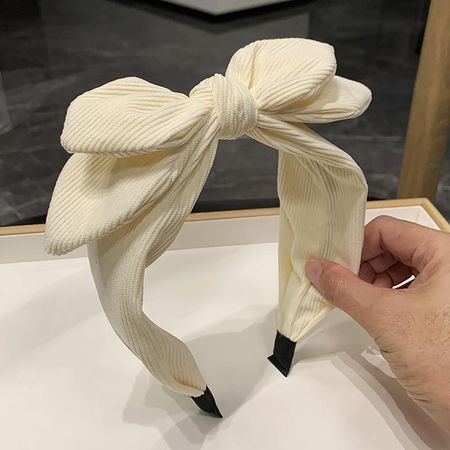 Красивый большой бант с ушками кролика для женщин, повязка на голову для девочек, винтажные повязки для волос с бантом, широкий ободок для волос, аксессуары для волос