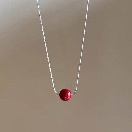 Винтажные красные бусины ожерелья для женщин китайский стиль стеклянные бусины ожерелье изысканный элегантный чокер эстетические ювелирные аксессуары