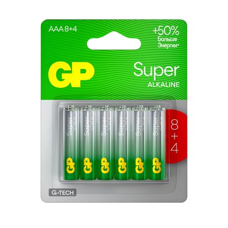 Батарейка GP Batteries Super G Tech АА пальчиковая LR6 1,5 В (12 шт.) (GP 15AA218/4-2CRSBC12)