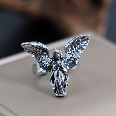 Мужское модное металлическое кольцо, ретро, крутой и красивый дизайн, тотемное геометрическое мужское кольцо One Size