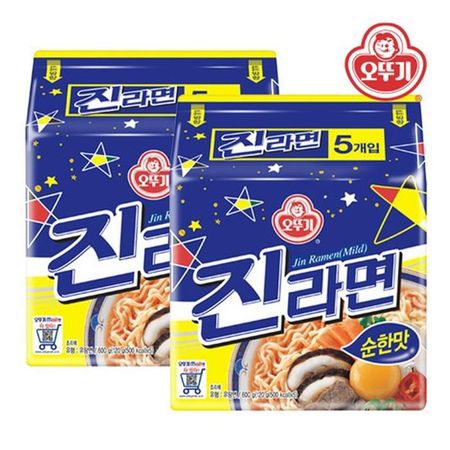 [OTTOGI] Ottogi Jin Ramen Mild Flavor BTS Jin s Pick и набор кукол BTS 10pcs