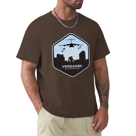 LIDU Верданск Warzone Королевская битва Классический Дизайн Одежды Аниме COD Black Ops Cold War 100% Хлопок Мужская Футболка 4XL