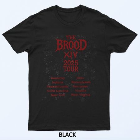 Футболка с тура Brood XIV 2025 4XL
