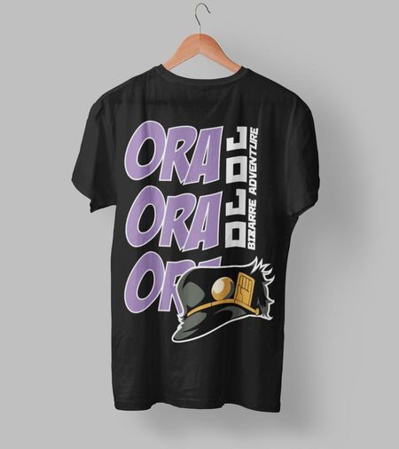 Мужская футболка Био хлопок Jo Jo s Bizarre Adventure Ora Ora Ora Аниме Уличный L