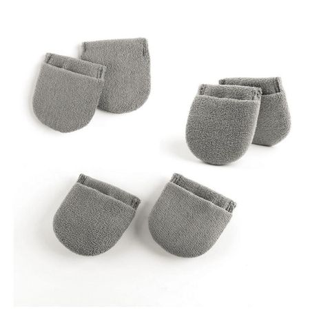 6Pcs Microfiber Wax Foam Applicator Pad W/ Finger Pocket Car Polish Sponge Mitts
