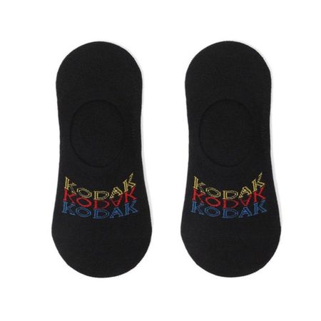 KODAK Apparel Lettering No-Show Socks BLACK LXL