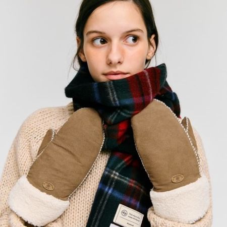 DEPOUND mustang fur gloves - camel Camel
