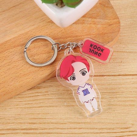 Брелок Bangtan Kpop Bts Boys Акриловые брелоки Простой брелок Аксессуары для сумки Kook