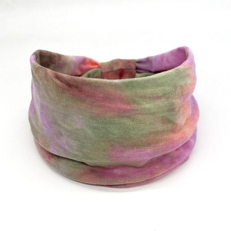 Эластичная повязка на голову Tie Dye из хлопка, спортивная повязка на голову, аксессуары для волос, повязка на голову для йоги, спортивная 06