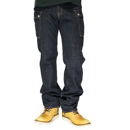 Kojima Jeans 13 унц Джинсы Карго Сделано Брюки, Япония, Мужские, RNB-1127A-Индиго-34