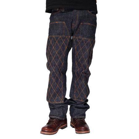 Kojima Jeans KOJIMA GENES 13 унций Джинсы стрейч прямого кроя с двойными коленями и ромбовидной строчкой Деним Сделано из одной пары брюк, Япония, Мужские, Стирка, RNB-107, Индиго-38