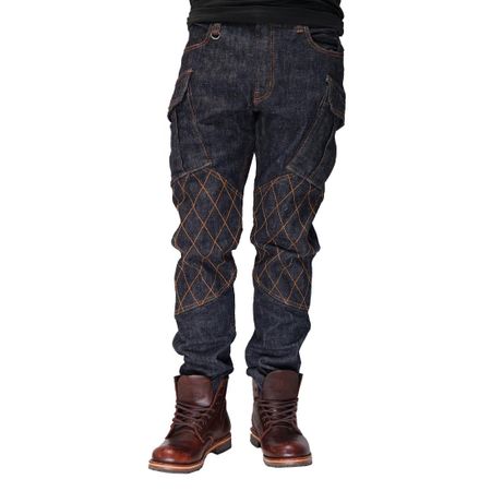 Kojima Jeans KOJIMA GENES 13 унций Джинсы карго с двойными коленями, узкие стрейч, деним, одна стирка, сделано в Японии, мужские RNB-117 Индиго-30