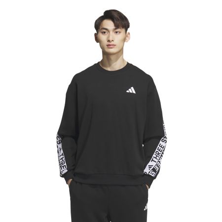 Мужской свитшот Adidas Word Crew черный размер L, (KB3658), (N2685)