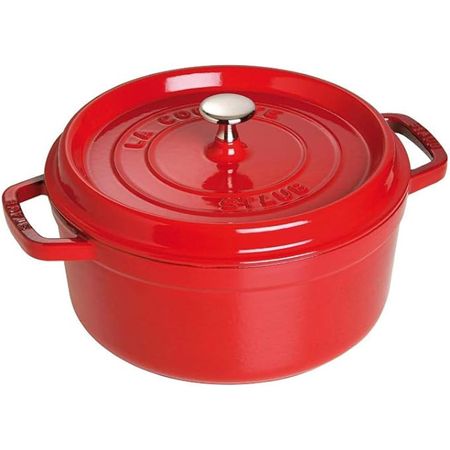 staub Кокот Круглый Вишня Большой Эмалированная Кастрюля Ручной Литой Подходит для Индукционных Плит Японский Круглый Кокот  Пико 26см  [Авторизованный Продукт] 40509-840