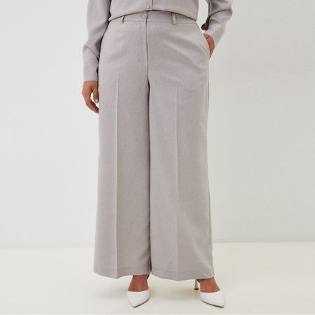 Брюки женские MIST plus-size, размер 58, бежевые