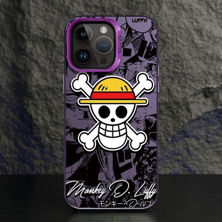 Один аниме чехол для телефона P-Piece для iPhone 15 16 11 13 Pro 14 Plus 12 11Pro 15Pro Max 16e for iPhone 12ProMax какао