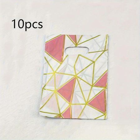 10pcs-Small and Fresh Jewelry Bags Art Gift Bags, Packaging Bags Gift Bags Boutique Department Store Packaging Bags 15x20cm&Other