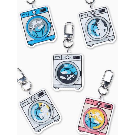 Sammyostore Nyangpal Cat Turned Keychain 5 Types Tuxedo cat