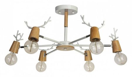 Люстра на штанге Loft it Sven 10024/6 White цвет арматуры Белый, Коричневый