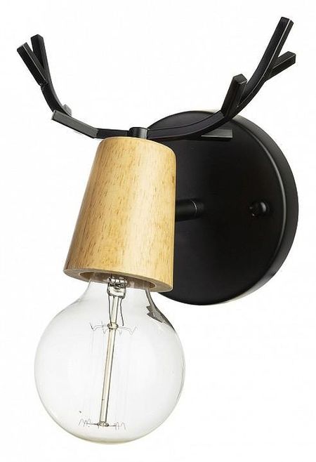 Бра Loft it Sven 10024/1W Black цвет Коричневый, Черный